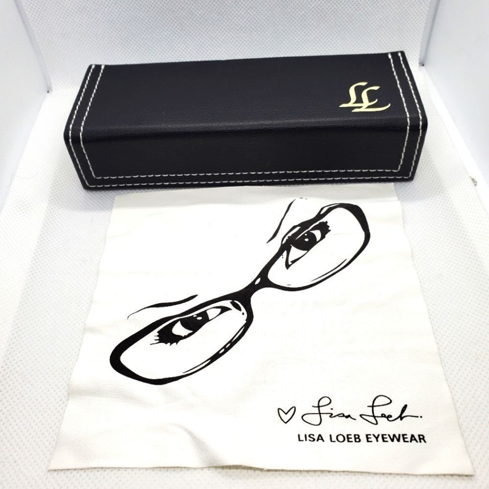 Lisa Loeb Black & White Glasses Case & Cleaning Cloth - Picture 1 of 7